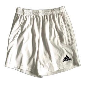 Adidas Climalite Youth Soccer Shorts White Youth Large YL Kids Girl Boy 6" Logo